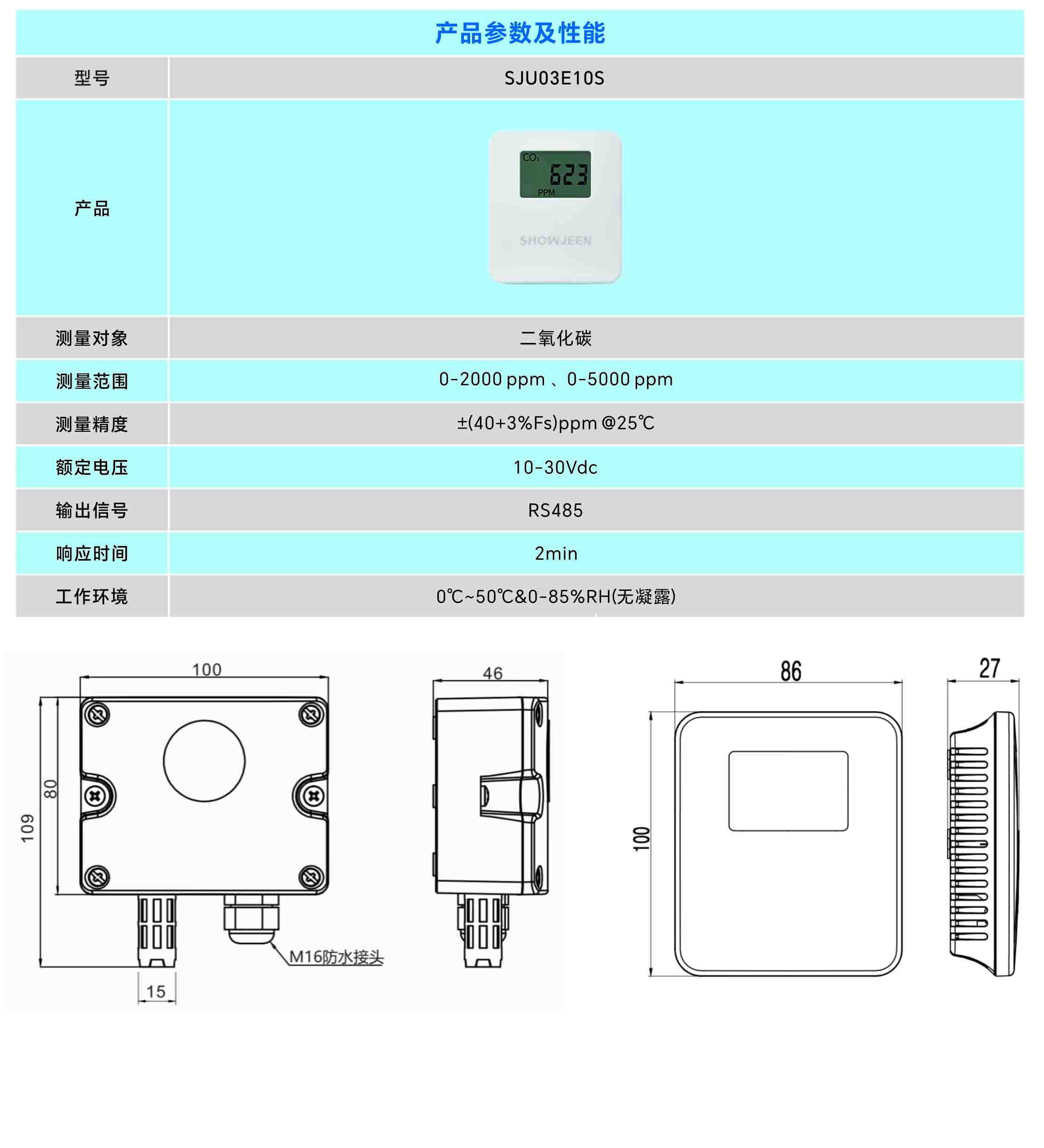 SJU03-二氧化碳检测传感器